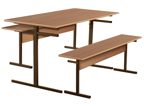 Tables with benches (dining area)