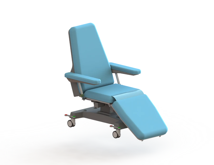 Medical functional chair with electric drive for examination and therapeutic procedures "Stavro-Med", base M3