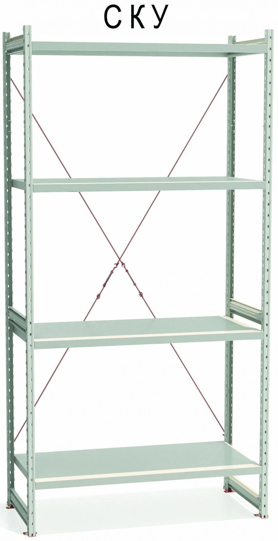 Universal metal shelving units SKU series, 2485x1266x300MM