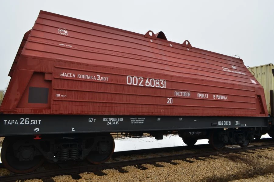 Flat wagon for rolled sheet metal, model 13-9906