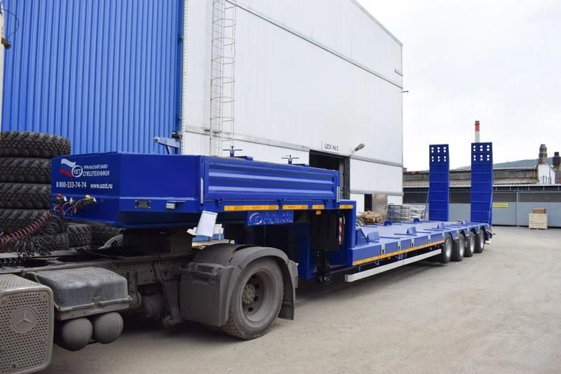Flatbed semi-trailer, UZST brand, type 9176, modification 9176-0000044