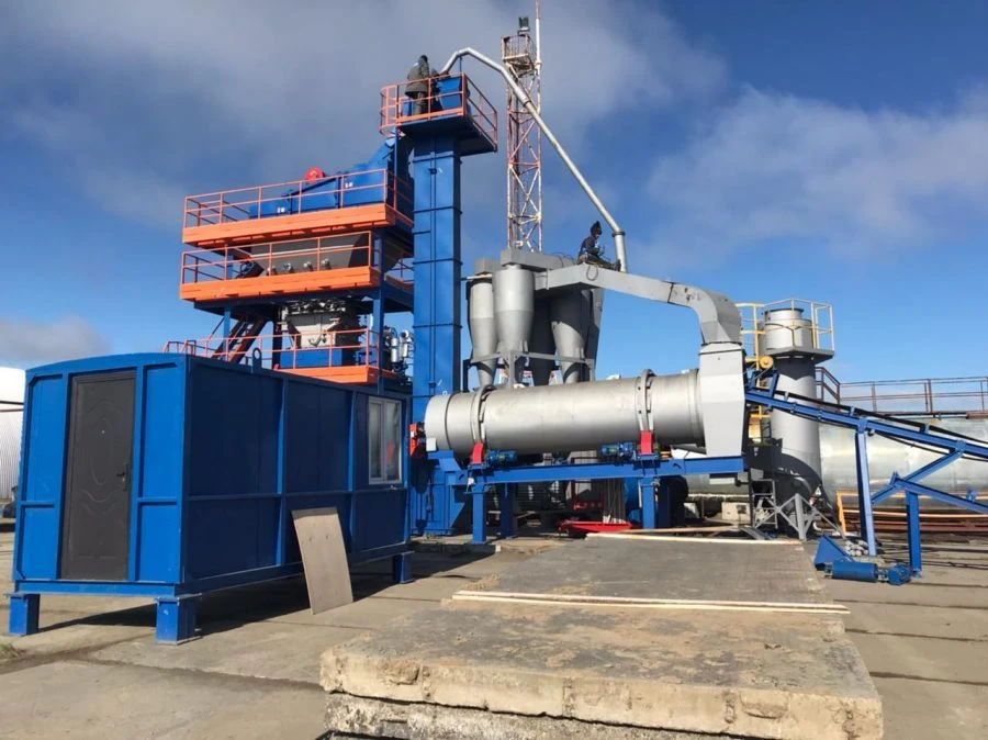 Equipment for construction mixtures preparation: asphalt mixing plants, models: DSS-800, DSS-1000, DSS-1500, DSS-200.
