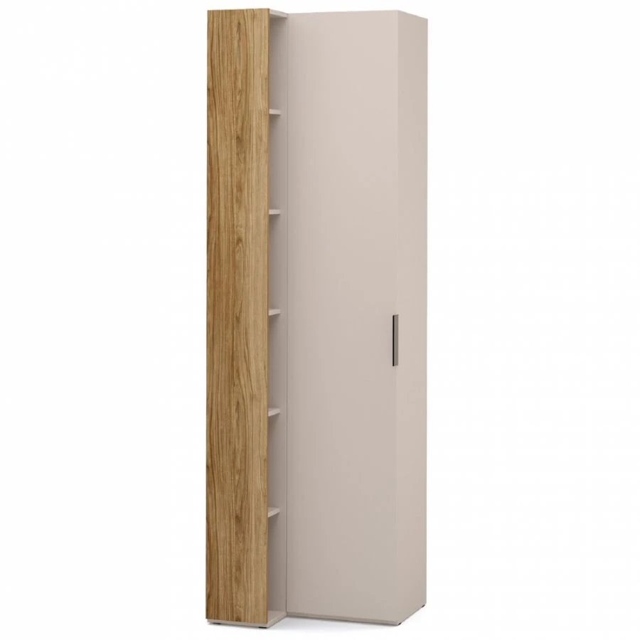 "SOHO" FBE-02.DS/DT, Transitional cupboard (beige) with shelf unit (oak) 608/400 from the "SOHO" modular furniture set