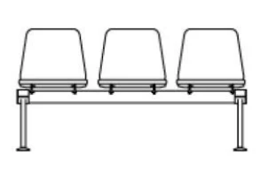 Sectional armchair rigid