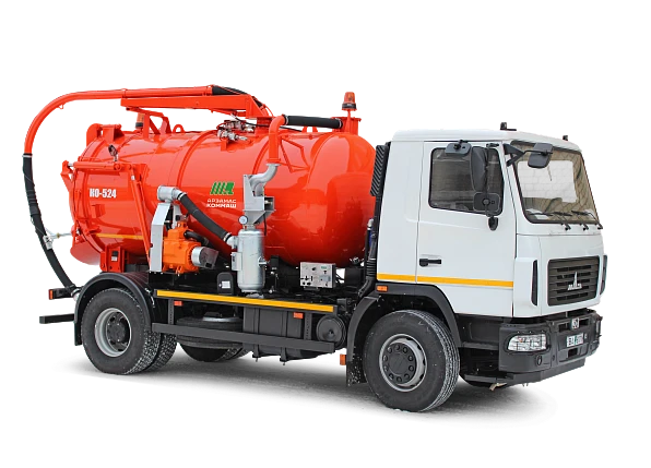 Sludge sucking machine KO-524, type 5340, modifications KO-524, base chassis: MAZ-5340C2, MAZ-534025.