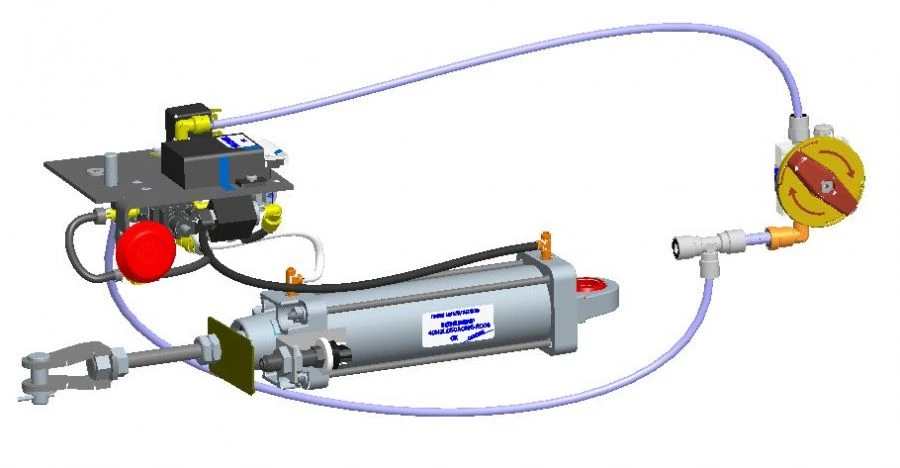 Vehicle door pneumatic actuator 40N1X50/145T1B006