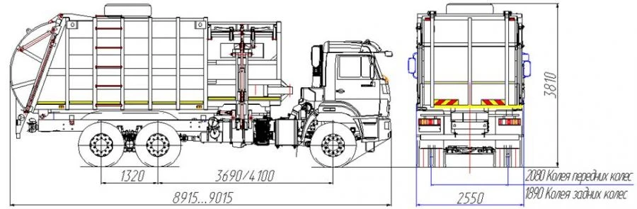 Side-loading rubbish truck model MK-4553-20
