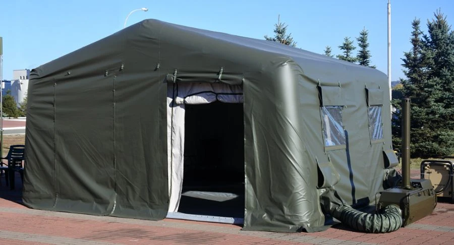 Inflatable tents (air-frame modules)