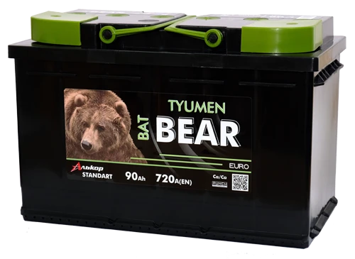 Lead battery for starting piston engines 6ST-90VLA "Tyumen BatBEAR"