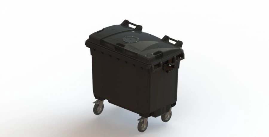 Mobile waste bin 660l Art.25.C19.V/1 (20.803.98.PE; 21.053.98.V/1)
