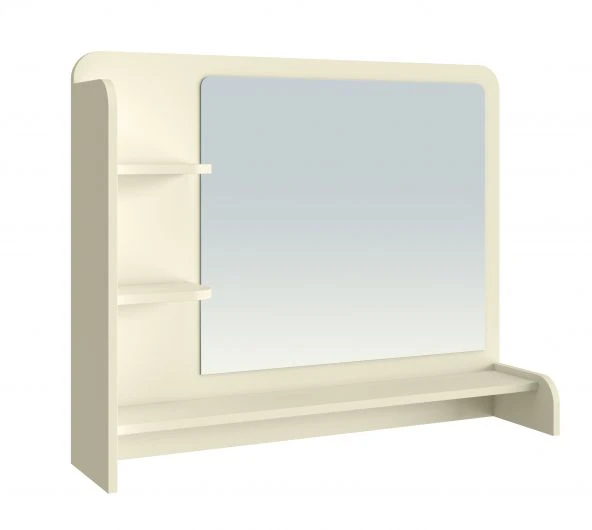 Wooden bedroom furniture, models: Mirror with shelf