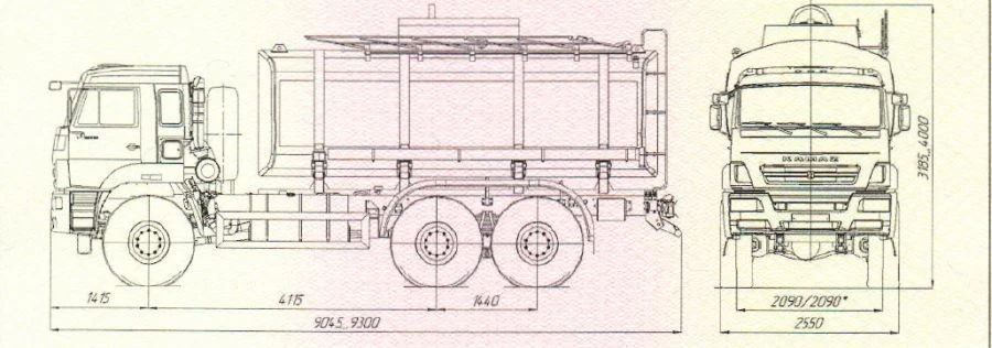 Tank truck UST 5453K9 and modifications: 5453?9-01