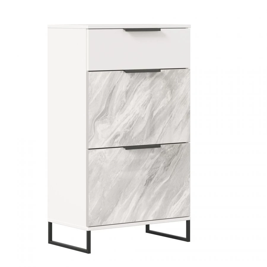 Nord LD.454020.000 Combination cabinet (White gloss/Statuario)