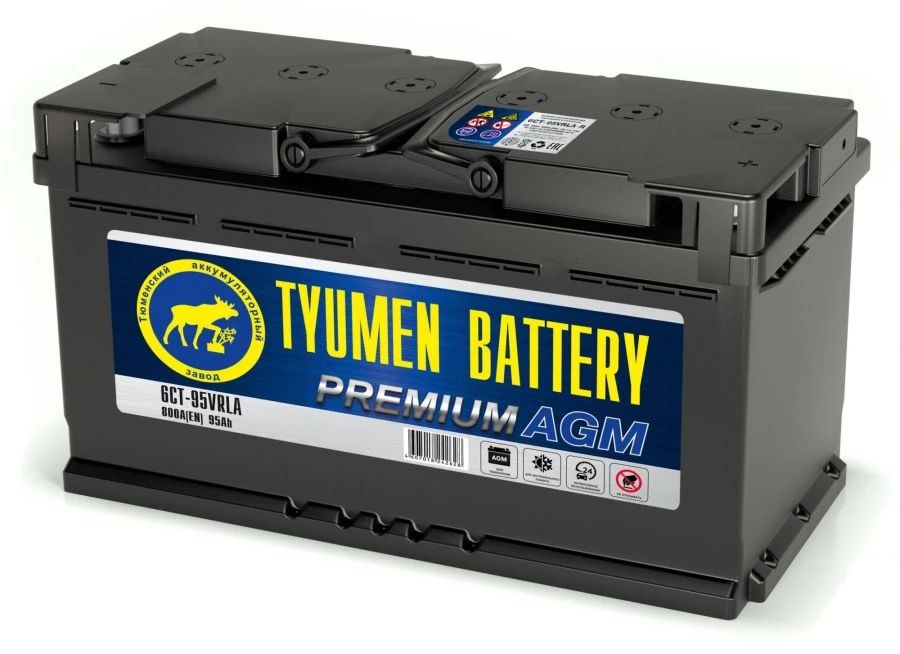 TYUMEN BATTERY 6ST-95VRLA-R lead rechargeable starter battery
