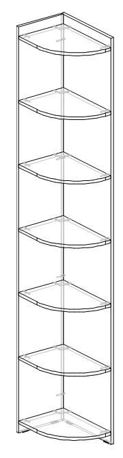 Corner shelf unit (series "Marseille")