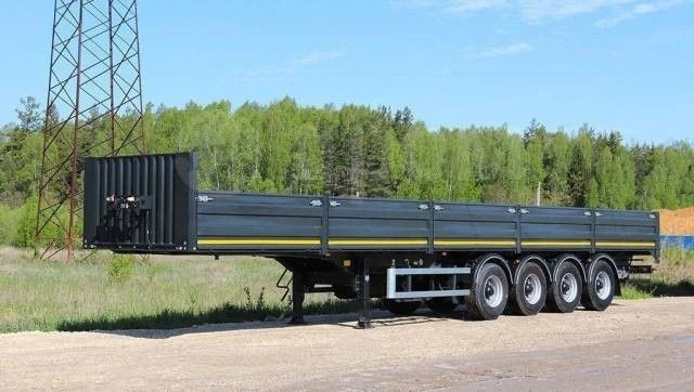Semi-trailer flatbed truck PPc 877724 (Modification 877724) with maximum permissible single axle load not exceeding 9