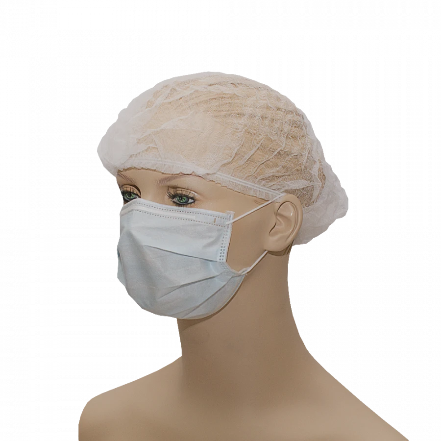 Medical mask of nonwoven materials sterile "GEXA" (three-layer, on elastic band, blue)