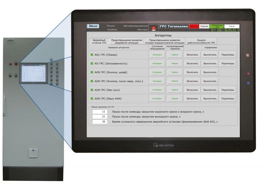 Automatic control system of GDS "ELTA-SAU.2"