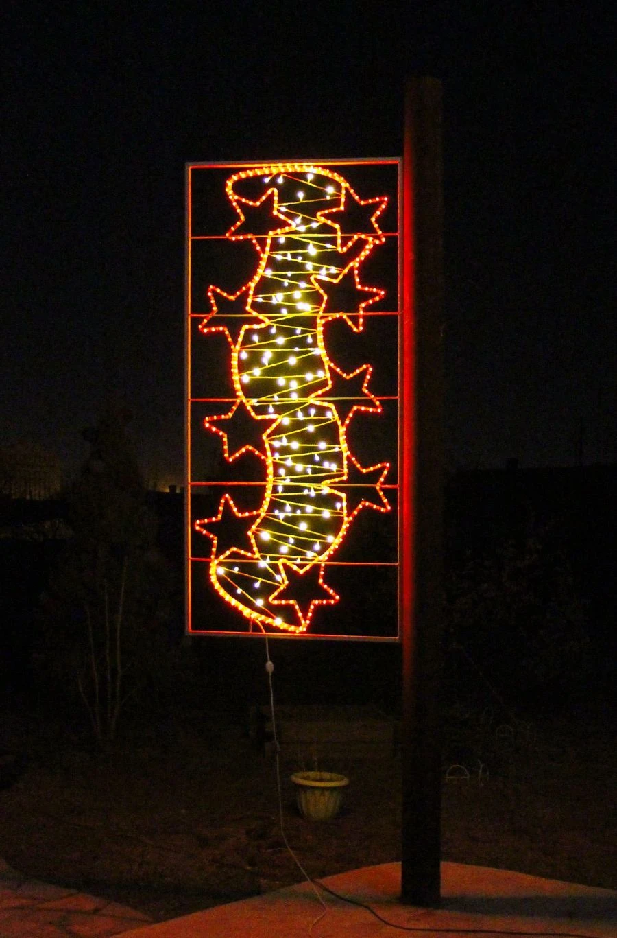 LED console (LED panel) "Wave of Stars" - decorative street lamp on brackets (modifications 220V, 24V,