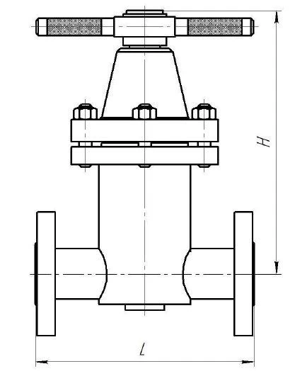Flanged bellows shut-off valve (valve) KZS