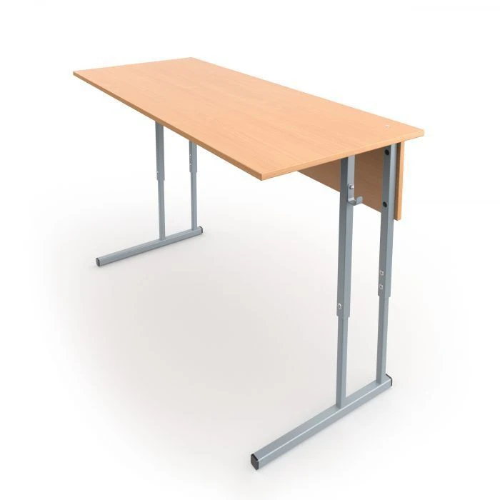 Adjustable two-seater pupil's desk
