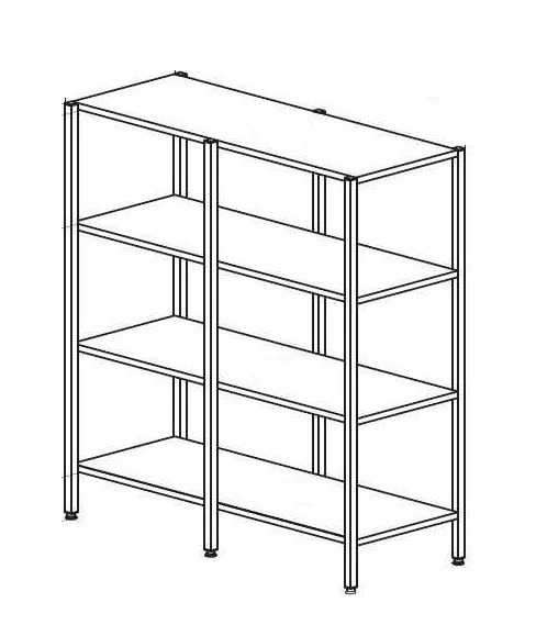 Metal office shelving unit