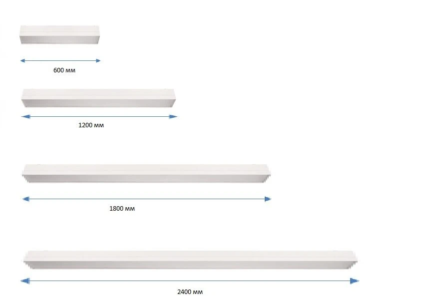 LED luminaires LINELUX.N series, 30-80W output