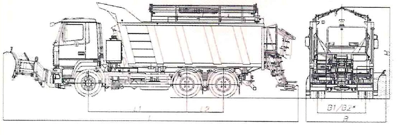 Universal road maintenance machine model MK-3534-15