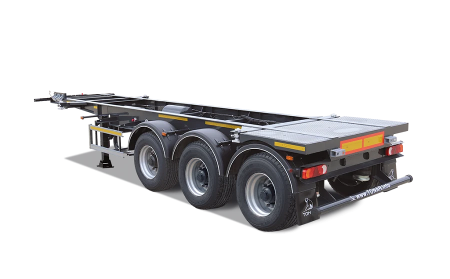 Semitrailer of Tonar 99883 cargo model with axles of TONAR models: 90422, 90431