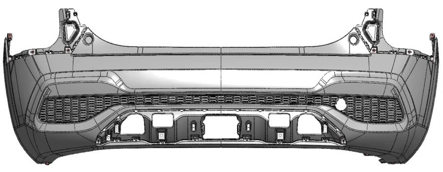 Rear bumper (bumper shell) with holes SP2 86612- Q5020