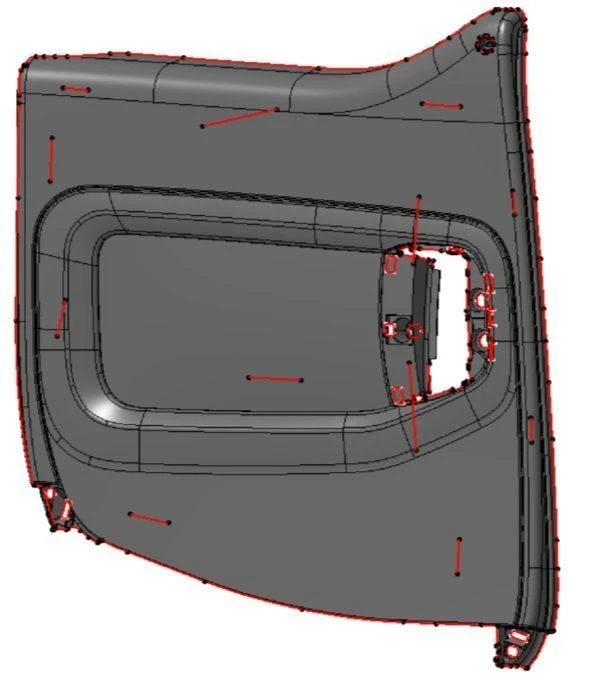 Right rear door trim AA34032680
