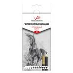 Graphic art pencils "VISTA-ARTISTA" VAGPG-12 Graphic pencils "12 shades of grey" set sharpened 8 pcs