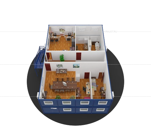 Modular building of construction headquarters