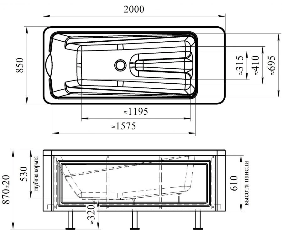 Medical hydrotherapeutic bathtub "Radomir" "Aquamaxi 304"