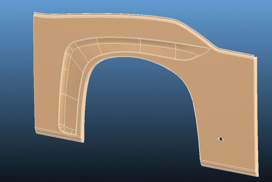 6299-401-5402504 Left middle arch panel