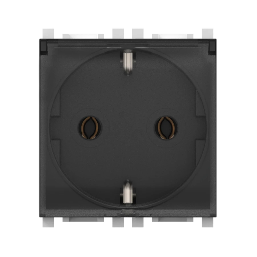 CADUCEUS ALING Experience Flush-mounted socket outlet with earthing connection without blinds with transparent cover without cen
