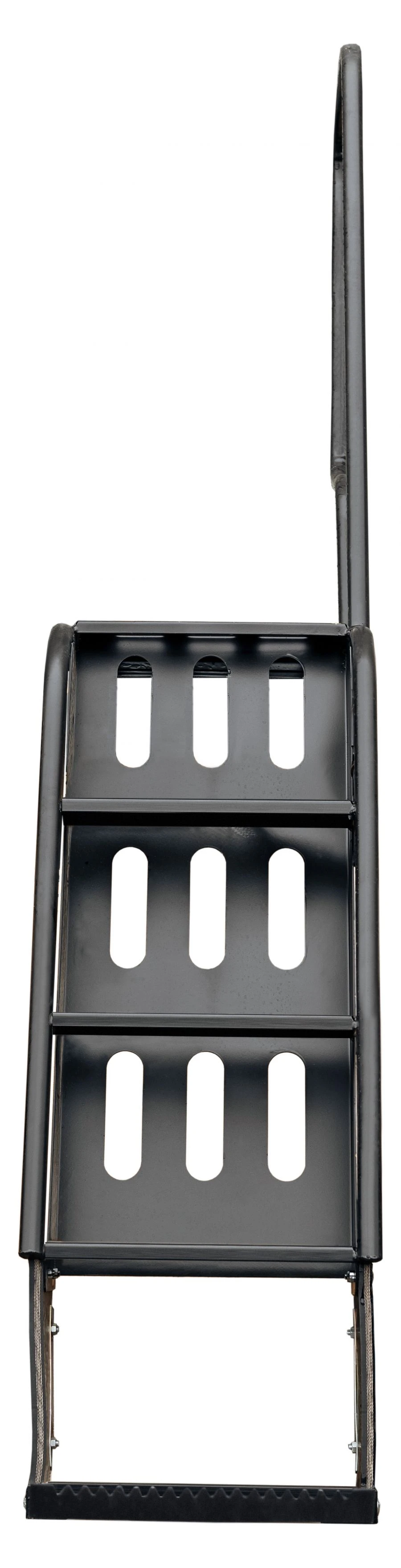 Cab platform ladder system 142.07.03.300, which is a part of self-propelled combine harvester RSM-142 "ACROS": "ACROS-5".