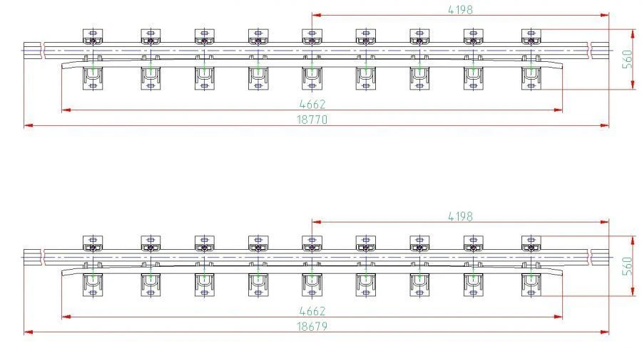 CROSSING ROLL WITH CONTRRELS of P65 type of grade 1/11 (project 2750.34.000/-01)