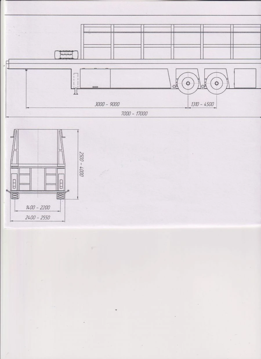 Semitrailer panel carrier PP-3-2, type P2, modification 92298-0000010-08. Axial unit AGOS-2-GT7-00.00.000-01