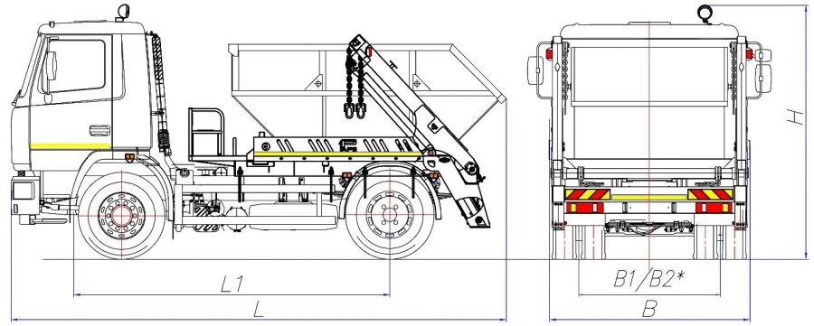 Hopper truck of model MK-3512-02