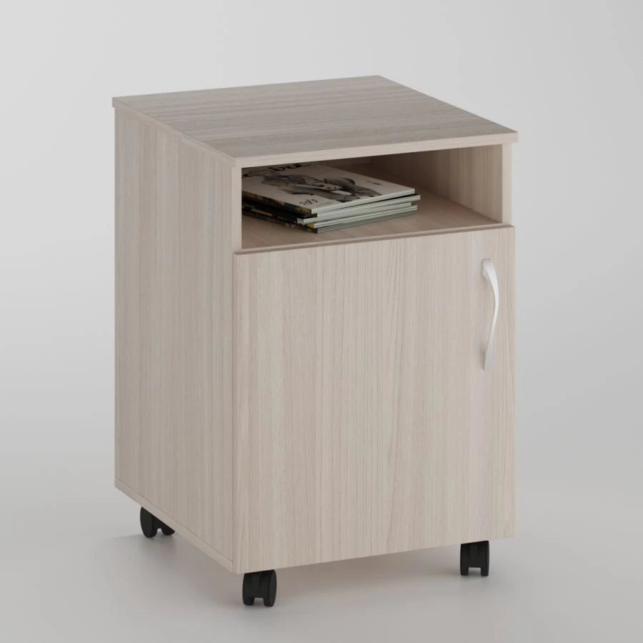 Drawer on wheels 1 niche, 1 shelf with door