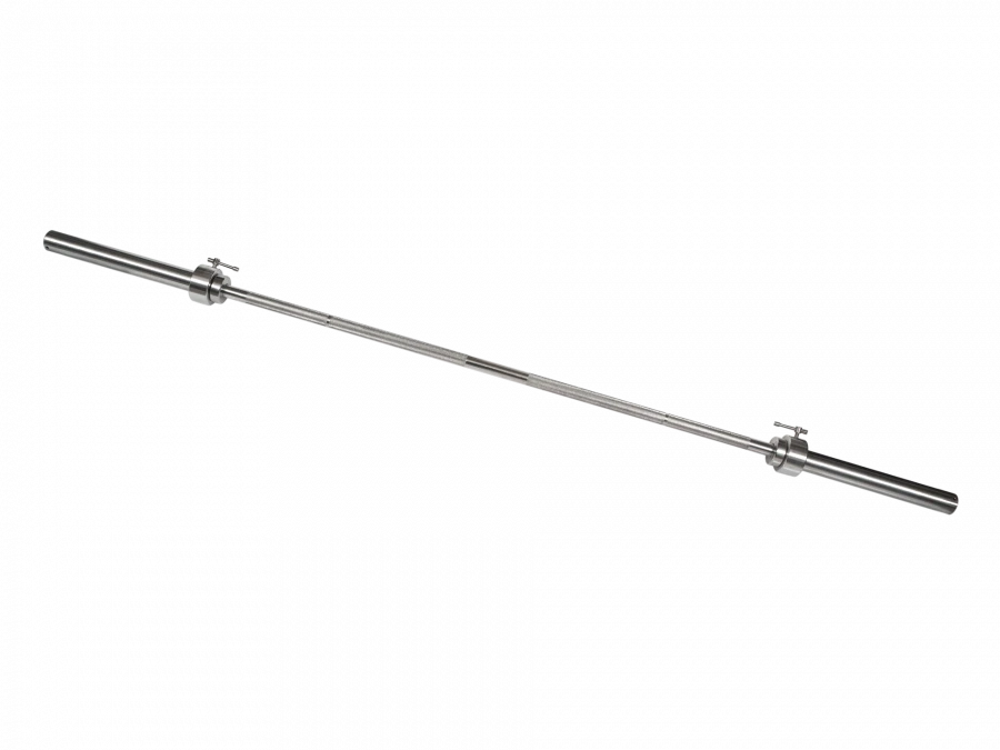 MB-BarM50-2200L Chrome-plated bar, length - 2200 mm, smooth bushing - 50 mm, lock with breakable stopper, load up to 180 kg,