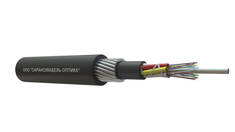 Fibre-optic cable into the ground of OKB mark