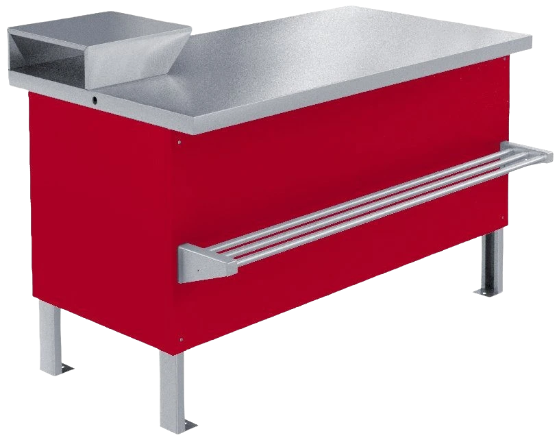 Medium temperature refrigerated counter PHS-1,55/0,85 (meat, under remote cold supply with fixing for a crossbar)