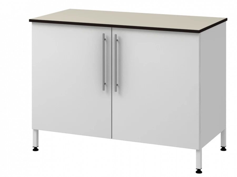Wall-mounted table on supporting metal pedestal 1200 PTDLg