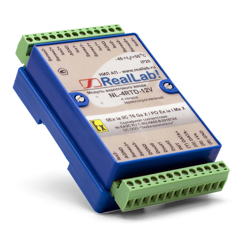 NL-4RTD-12V Intrinsically safe module for analogue input of thermistor signals
