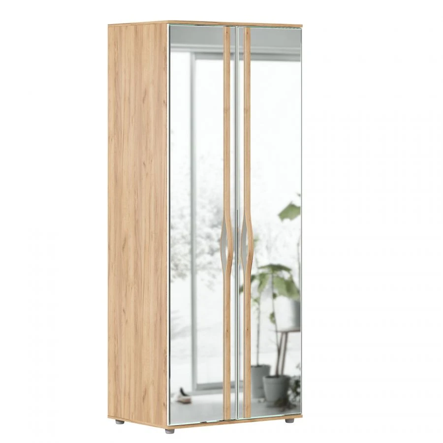 Marta-2 LD.406040.000 Double-leaf mirrored wardrobe (Golden Oak/White)