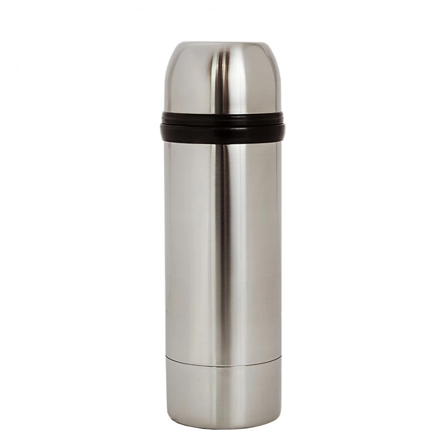 Domestic vacuum thermos with double flask made of corrosion-resistant steel with narrow neck for liquid type "KN"