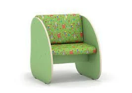 Armchair with upholstered seat and backrest
