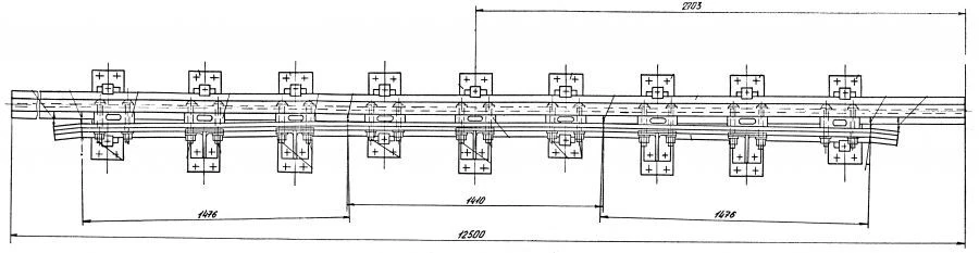 Cross rail with counter rail of P65 type 1/11 (project 2745.00.030/-01)